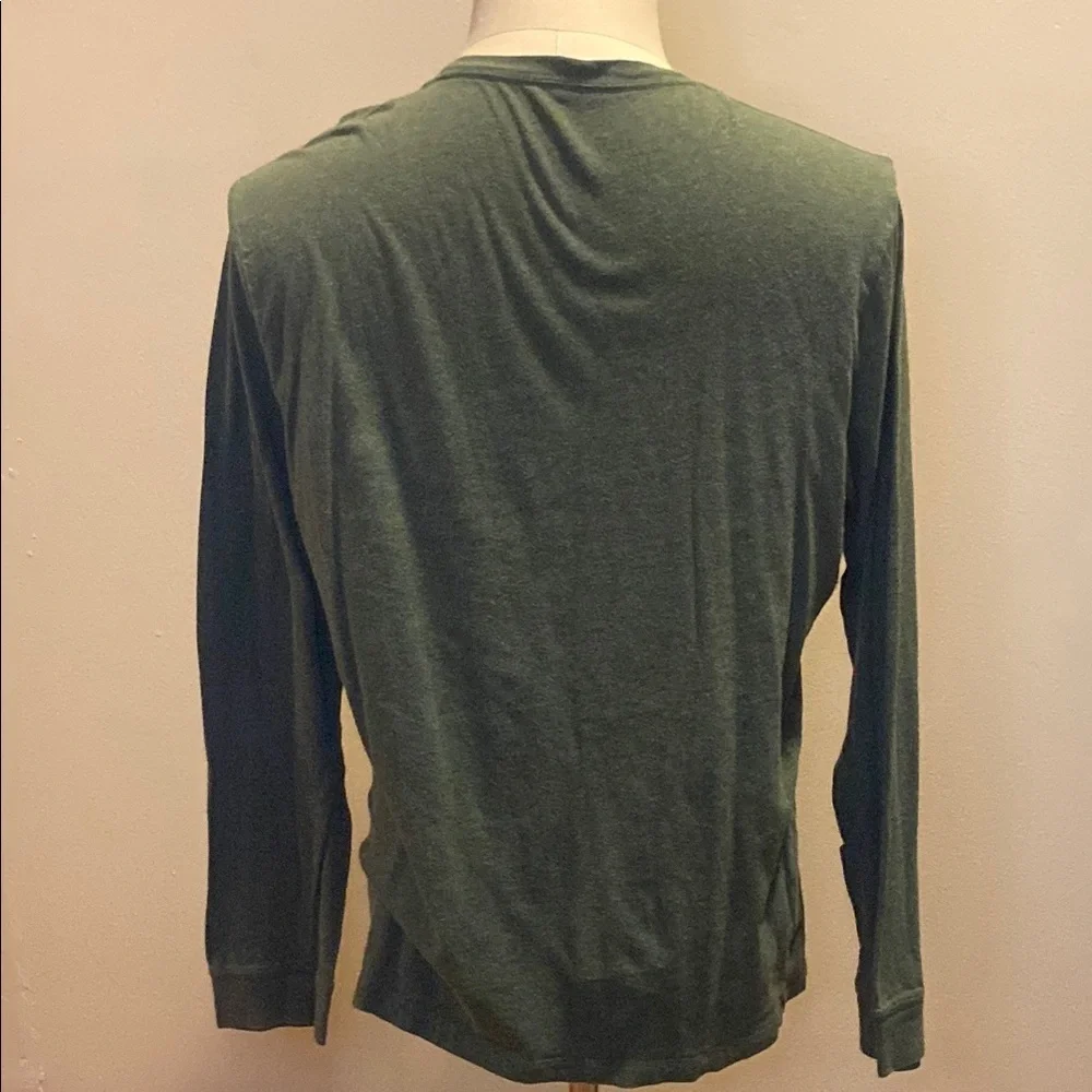 J. Crew Green Long Sleeve Tee Classic Crew Neck